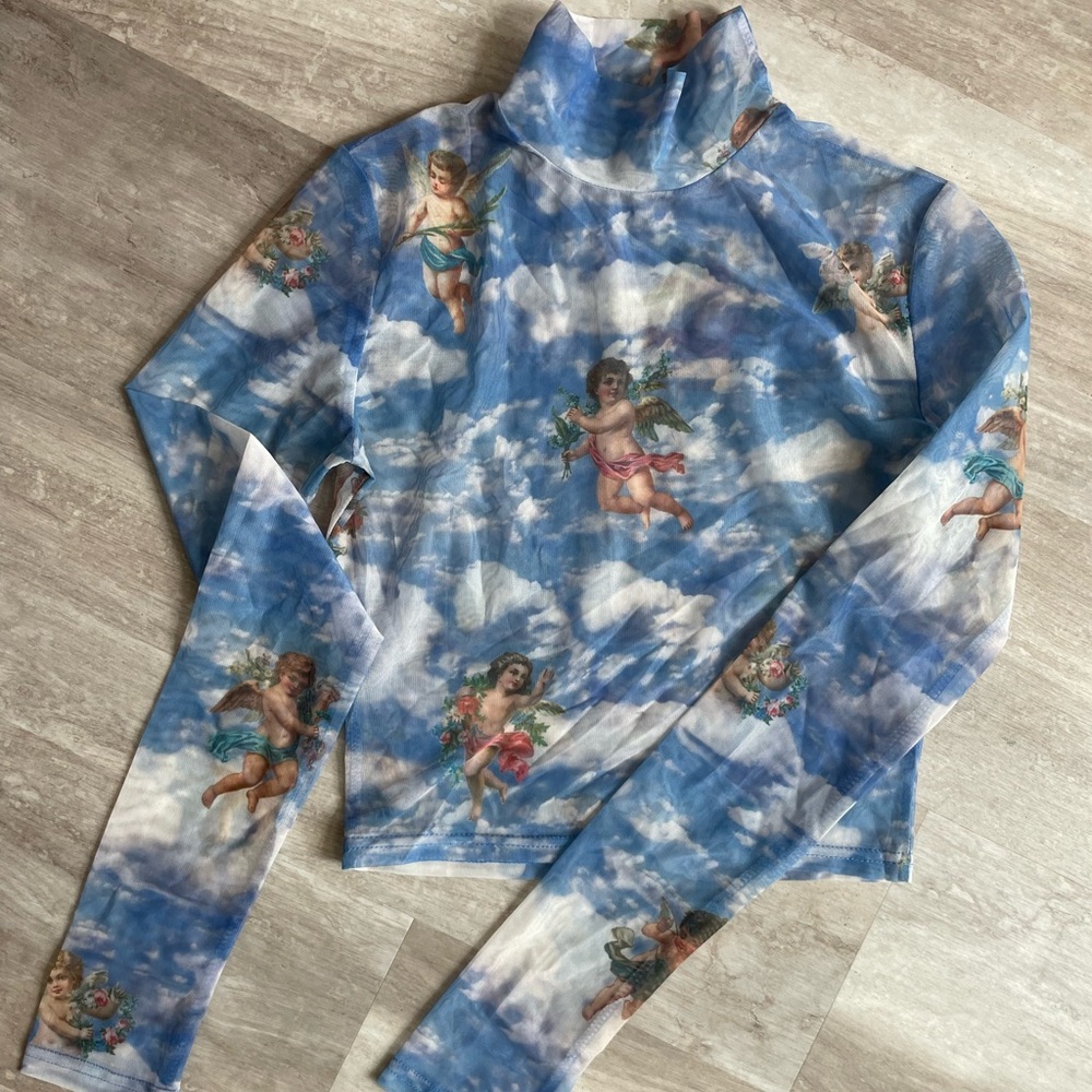 Cherub Sheer Long Sleeve Top